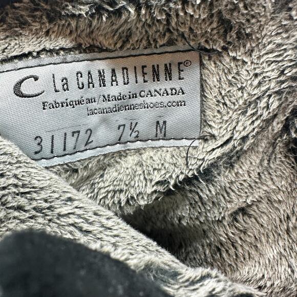 La Canadienne Tiana Boots Booties Suede Zip Front Black Size US 7.5 - Picture 13 of 13